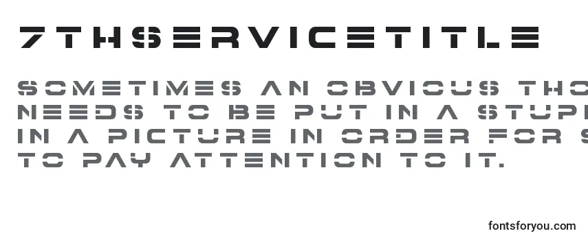 Шрифт 7thservicetitle