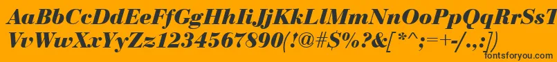 fuente EurobodtBoldItalic – Fuentes Negras Sobre Fondo Naranja