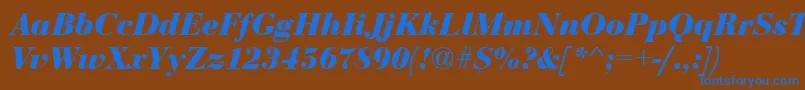 fuente EurobodtBoldItalic – Fuentes Azules Sobre Fondo Marrón