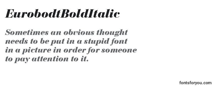 EurobodtBoldItalic Font