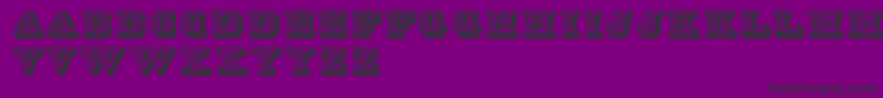 Lettresombreesornees-Schriftart – Schwarze Schriften auf violettem Hintergrund