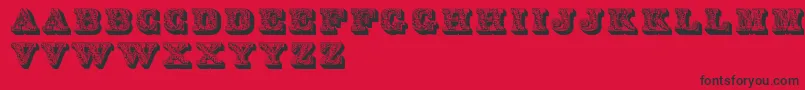 Police Lettresombreesornees – polices noires sur fond rouge