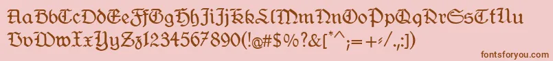 Liebing Font – Brown Fonts on Pink Background