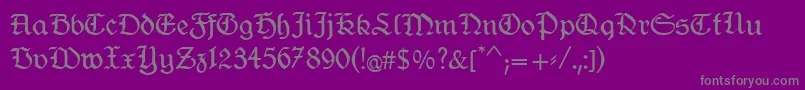Liebing Font – Gray Fonts on Purple Background