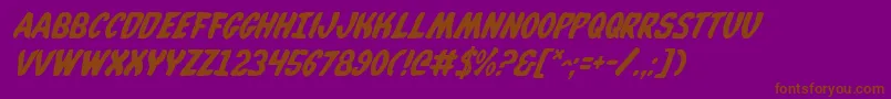 Whata2i Font – Brown Fonts on Purple Background