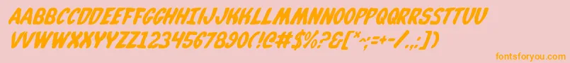 Whata2i Font – Orange Fonts on Pink Background