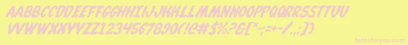 Whata2i Font – Pink Fonts on Yellow Background