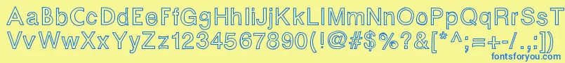 Fontastic Font – Blue Fonts on Yellow Background