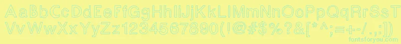 Fontastic Font – Green Fonts on Yellow Background