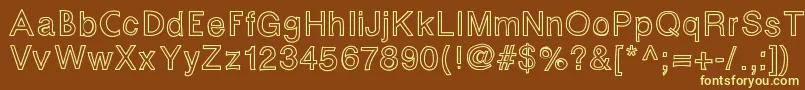 Fontastic Font – Yellow Fonts on Brown Background
