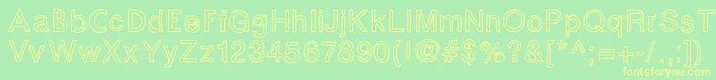 Fontastic Font – Yellow Fonts on Green Background
