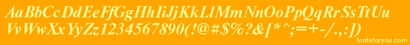NewtonfttBolditalic Font – Yellow Fonts on Orange Background