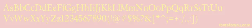 Weitere Informationen zur BeryliumRg-Schriftart BeryliumRg-Schriftart – Gelbe Schriften auf rosa Hintergrund