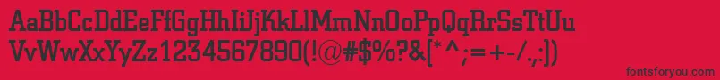ACitynova Font – Black Fonts on Red Background