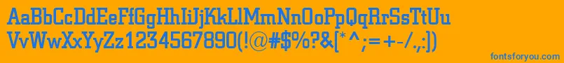 ACitynova Font – Blue Fonts on Orange Background