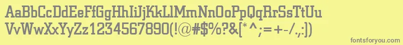ACitynova Font – Gray Fonts on Yellow Background