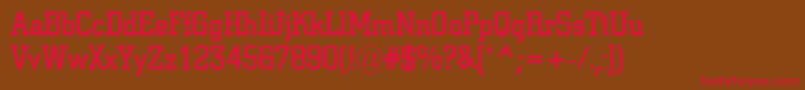 ACitynova Font – Red Fonts on Brown Background