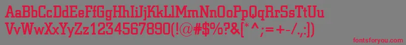 ACitynova Font – Red Fonts on Gray Background