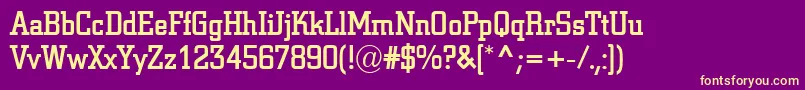 ACitynova Font – Yellow Fonts on Purple Background