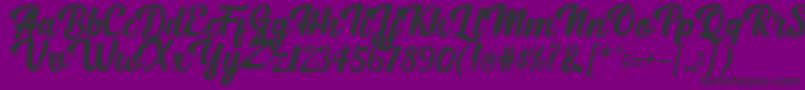 BrightScriptClean Font – Black Fonts on Purple Background