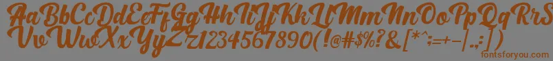BrightScriptClean Font – Brown Fonts on Gray Background