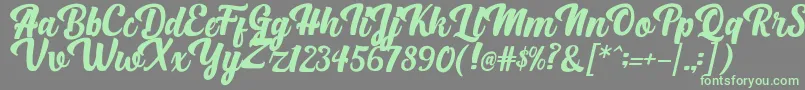 BrightScriptClean Font – Green Fonts on Gray Background