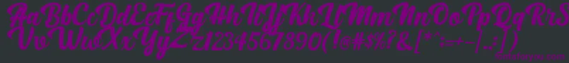 BrightScriptClean Font – Purple Fonts on Black Background