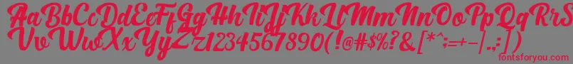 BrightScriptClean Font – Red Fonts on Gray Background