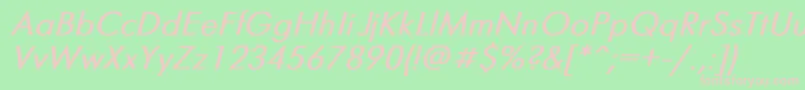 Futuris2 Font – Pink Fonts on Green Background