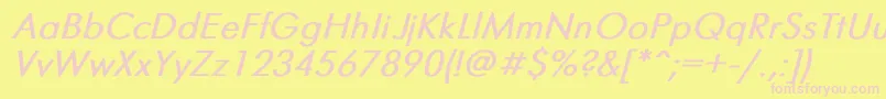 Futuris2 Font – Pink Fonts on Yellow Background