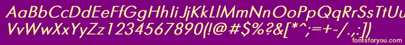 Futuris2 Font – Yellow Fonts on Purple Background