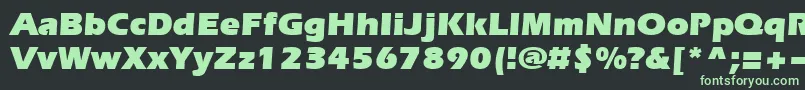 フォントEverest Ultra – 黒い背景に緑の文字