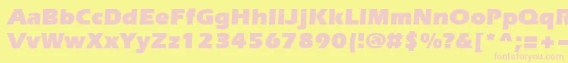 Everest Ultra Font – Pink Fonts on Yellow Background