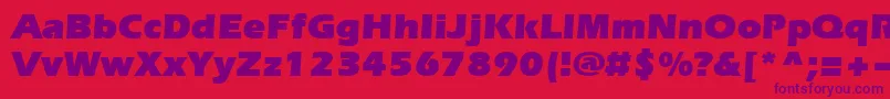 Everest Ultra-Schriftart – Violette Schriften auf rotem Hintergrund