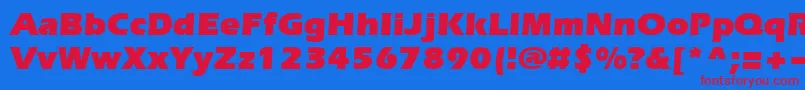 Everest Ultra Font – Red Fonts on Blue Background