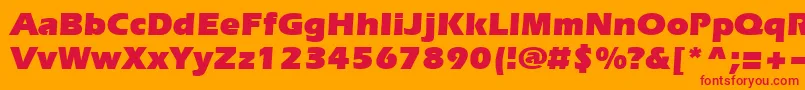 Шрифт Everest Ultra – красные шрифты на оранжевом фоне
