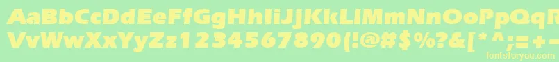 Everest Ultra Font – Yellow Fonts on Green Background