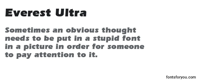 Review of the Everest Ultra Font