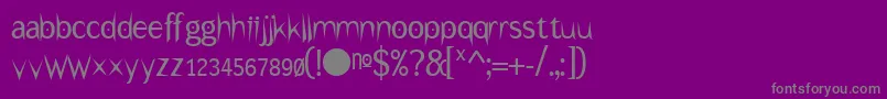 Under-Schriftart – Graue Schriften auf violettem Hintergrund