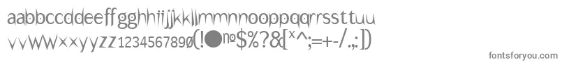 Under Font – Gray Fonts on White Background
