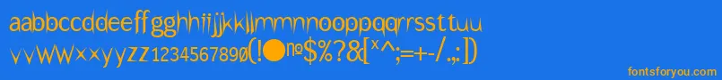 Шрифт Under – оранжевые шрифты на синем фоне