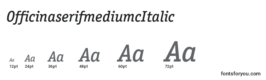 OfficinaserifmediumcItalic Font Sizes