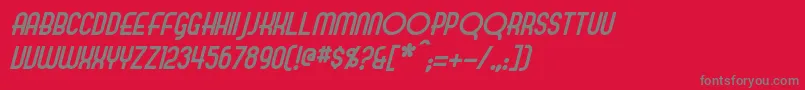 フォントEvelynItalic – 赤い背景に灰色の文字