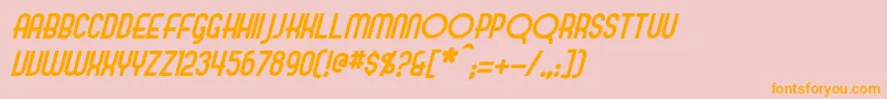 EvelynItalic Font – Orange Fonts on Pink Background