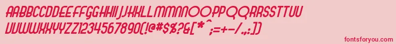 fuente EvelynItalic – Fuentes Rojas Sobre Fondo Rosa