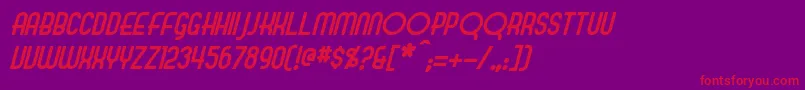 EvelynItalic Font – Red Fonts on Purple Background