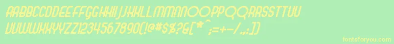 fuente EvelynItalic – Fuentes Amarillas Sobre Fondo Verde