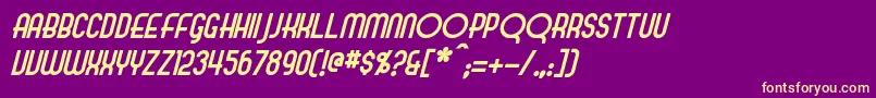 EvelynItalic Font – Yellow Fonts on Purple Background