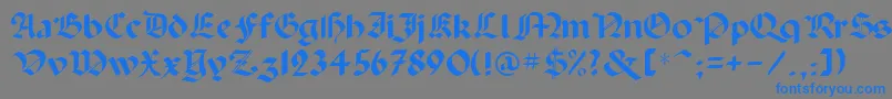 Paladin Font – Blue Fonts on Gray Background