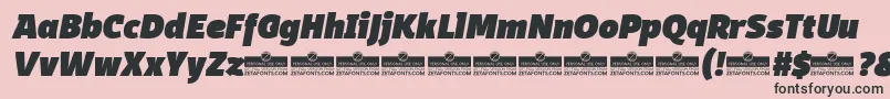 DomotikaBlackItalicTrial Font – Black Fonts on Pink Background